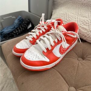 Orange Paisley Dunks